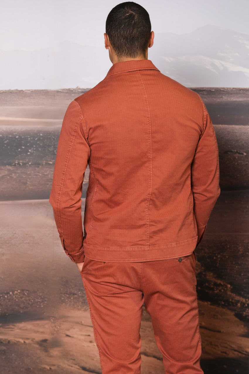 James overshirt uomo in cotone chevron