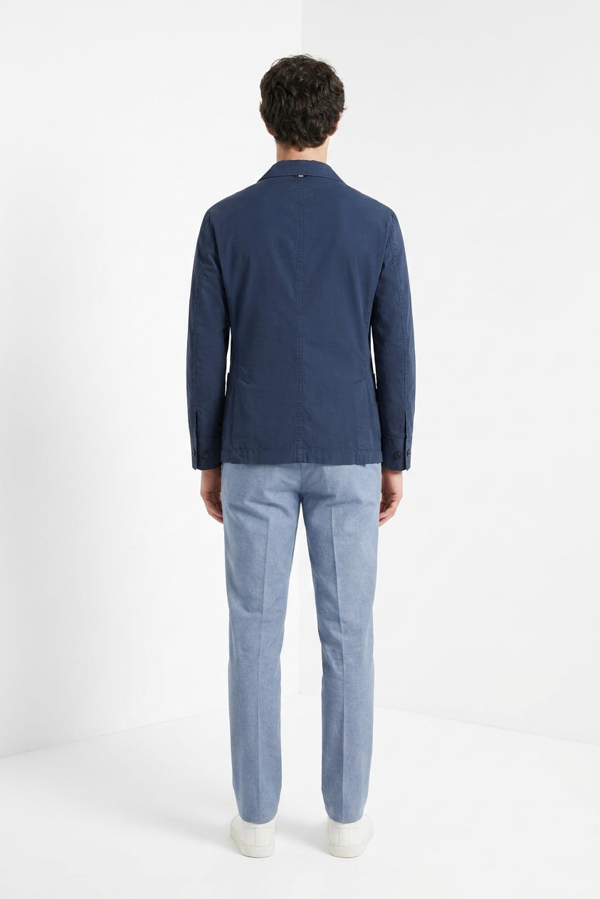 Work men's overshirt jacket in oxford canvas ①