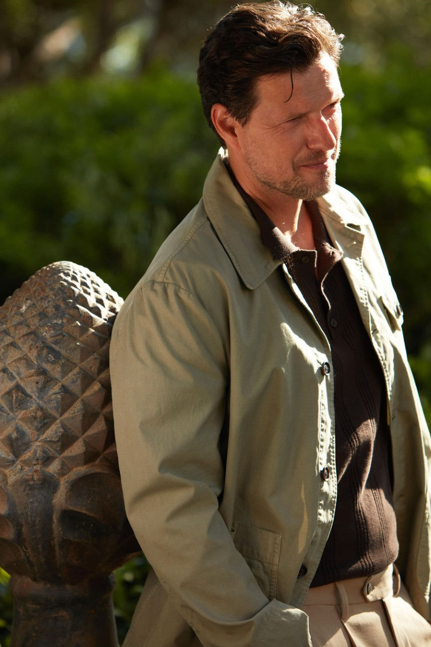 Work veste surchemise homme en toile oxford ①