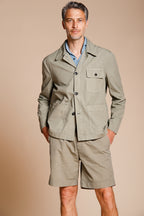 Work chaqueta sobrecamisa hombre en lona oxford ①