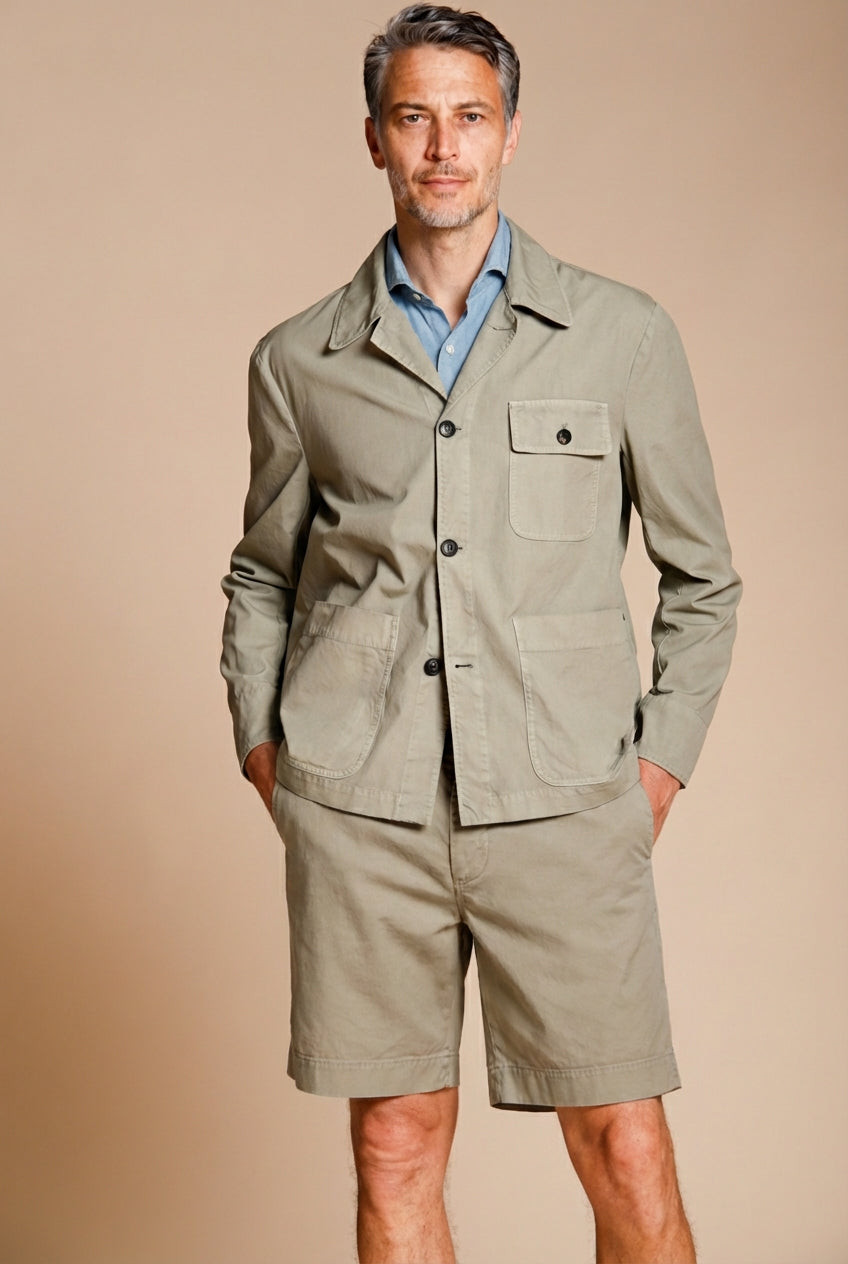 Work chaqueta sobrecamisa hombre en lona oxford ①