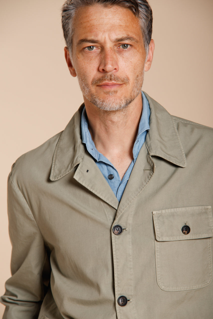 Work chaqueta sobrecamisa hombre en lona oxford ①