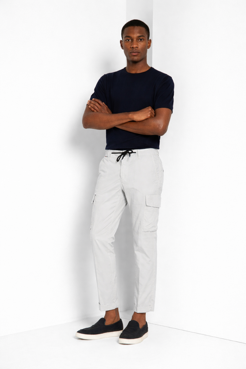 Chile Jogger pantalon cargo homme en toile parachute lyocell et coton extra slim fit