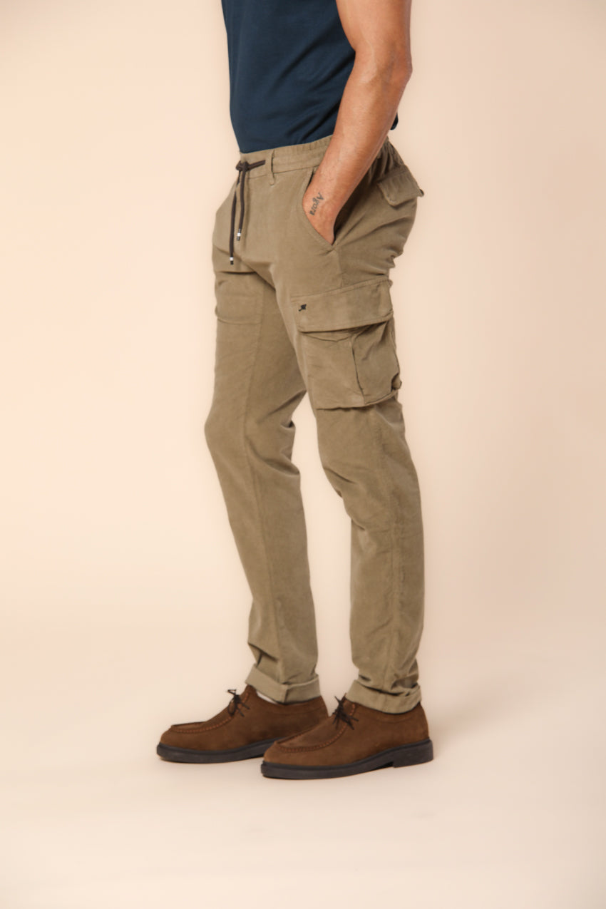 Chile Jogger pantalon cargo pour homme en velours  1500 rayures coupe extra slim