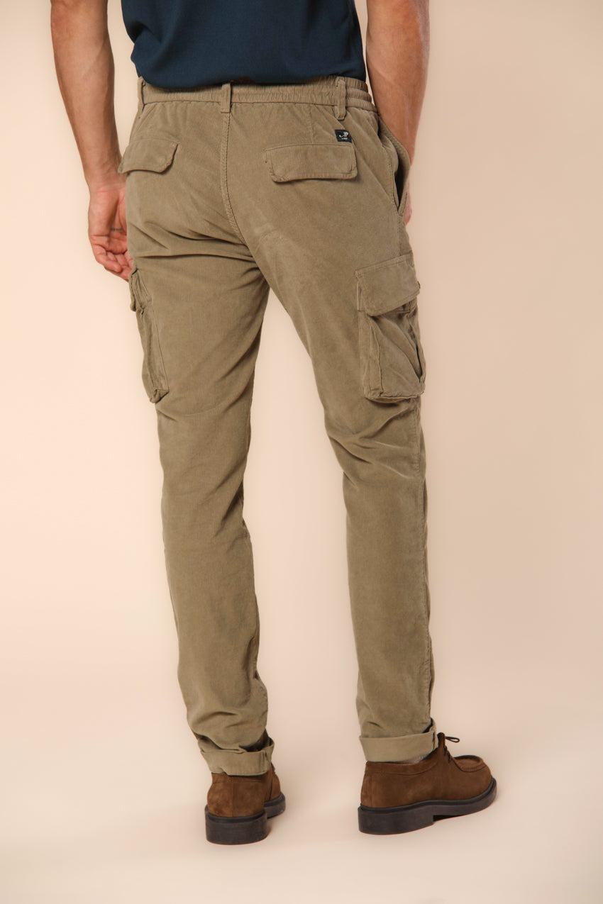 Chile Jogger pantalone cargo uomo in velluto 1500 righe extra slim fit