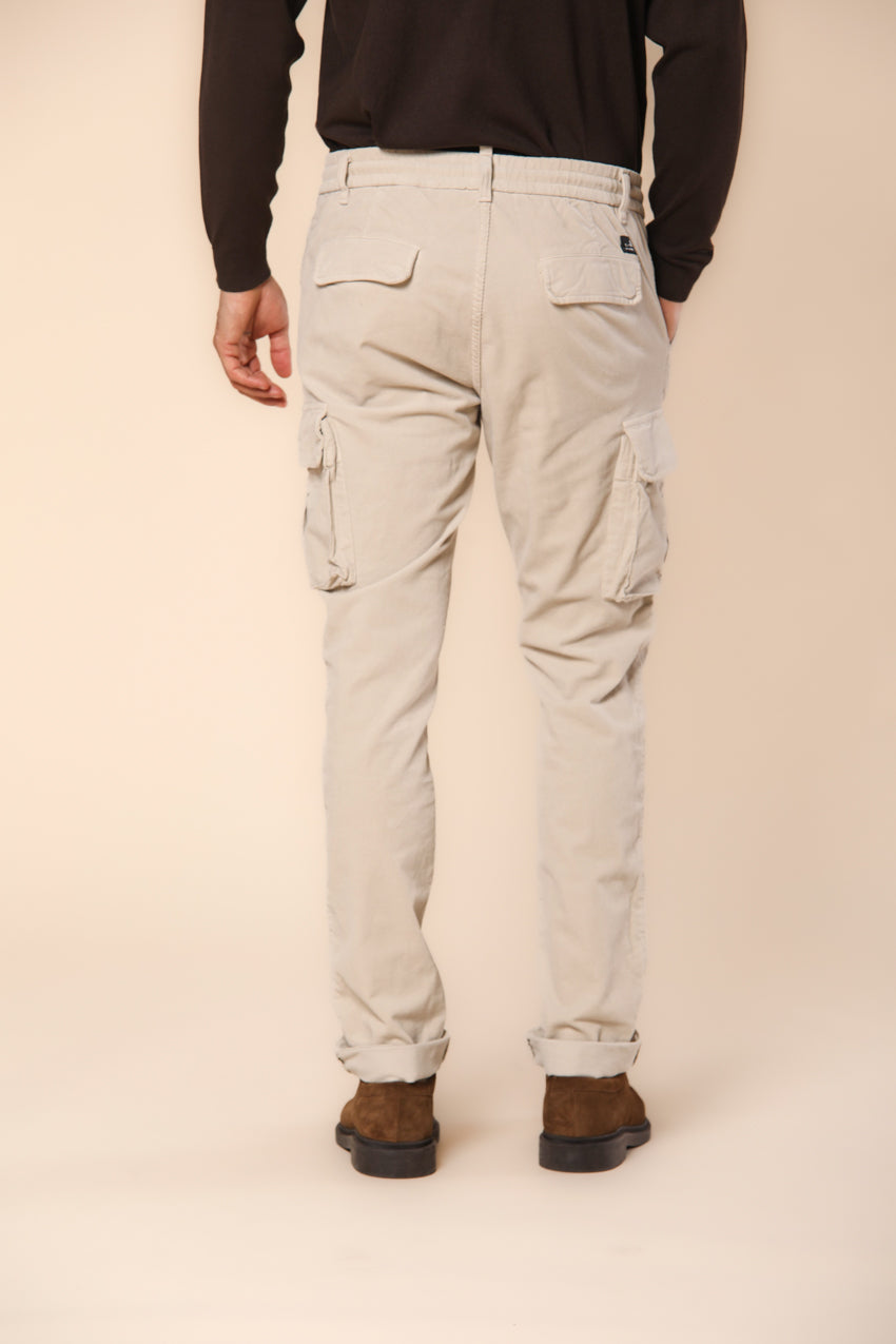 Chile Jogger Herren-Cargohose aus Samt 1500 gestreift extra slim fit