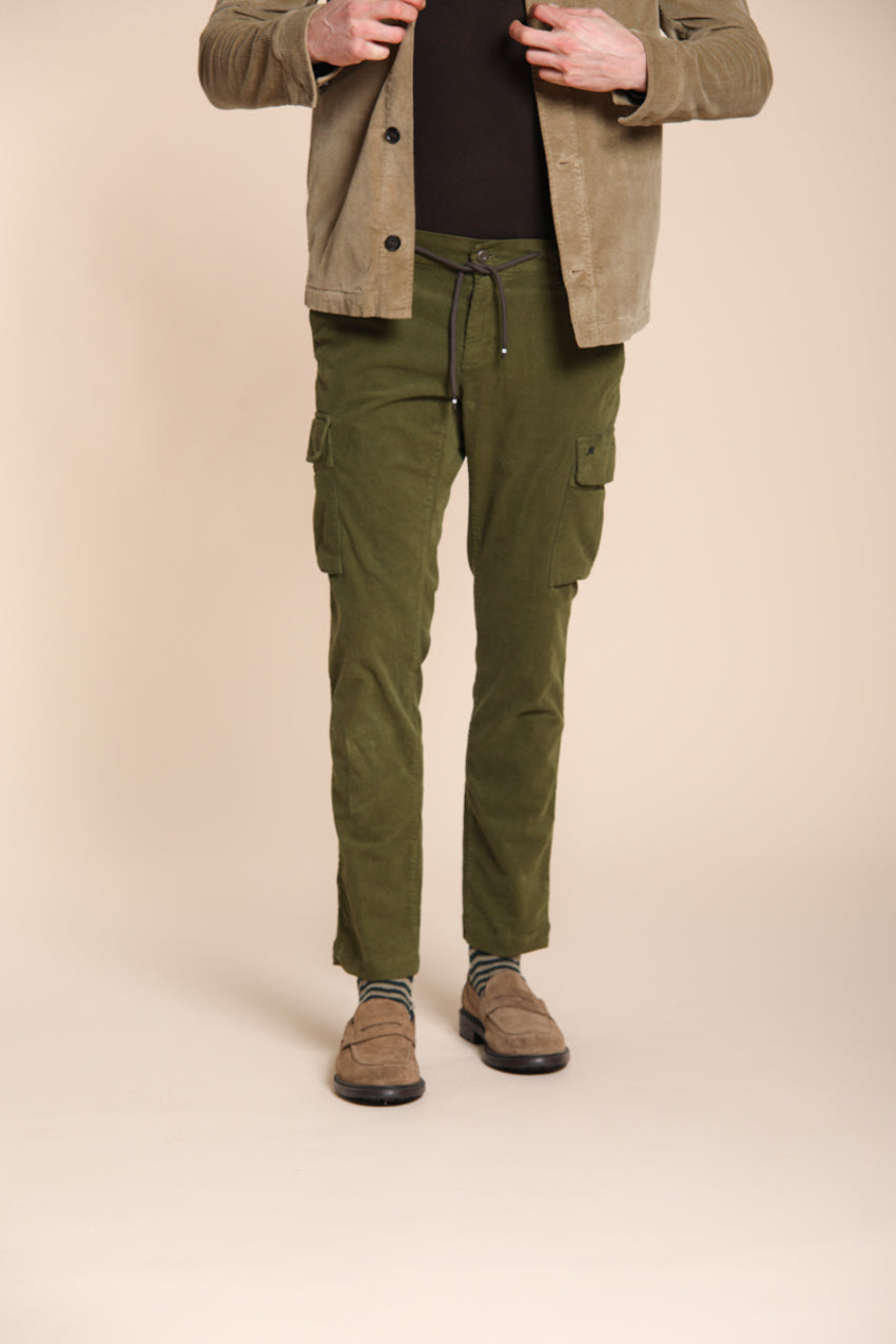 Foto 3 Chile Jogger pantalone cargo uomo in velluto 1500 righe extra slim fit