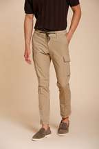 Chile Jogger men's cargo pants in lyocell and cotton parachute canvas extra slim fit