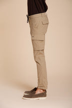 Chile Jogger pantalone cargo uomo in tela paracadute lyocell e cotone extra slim fit