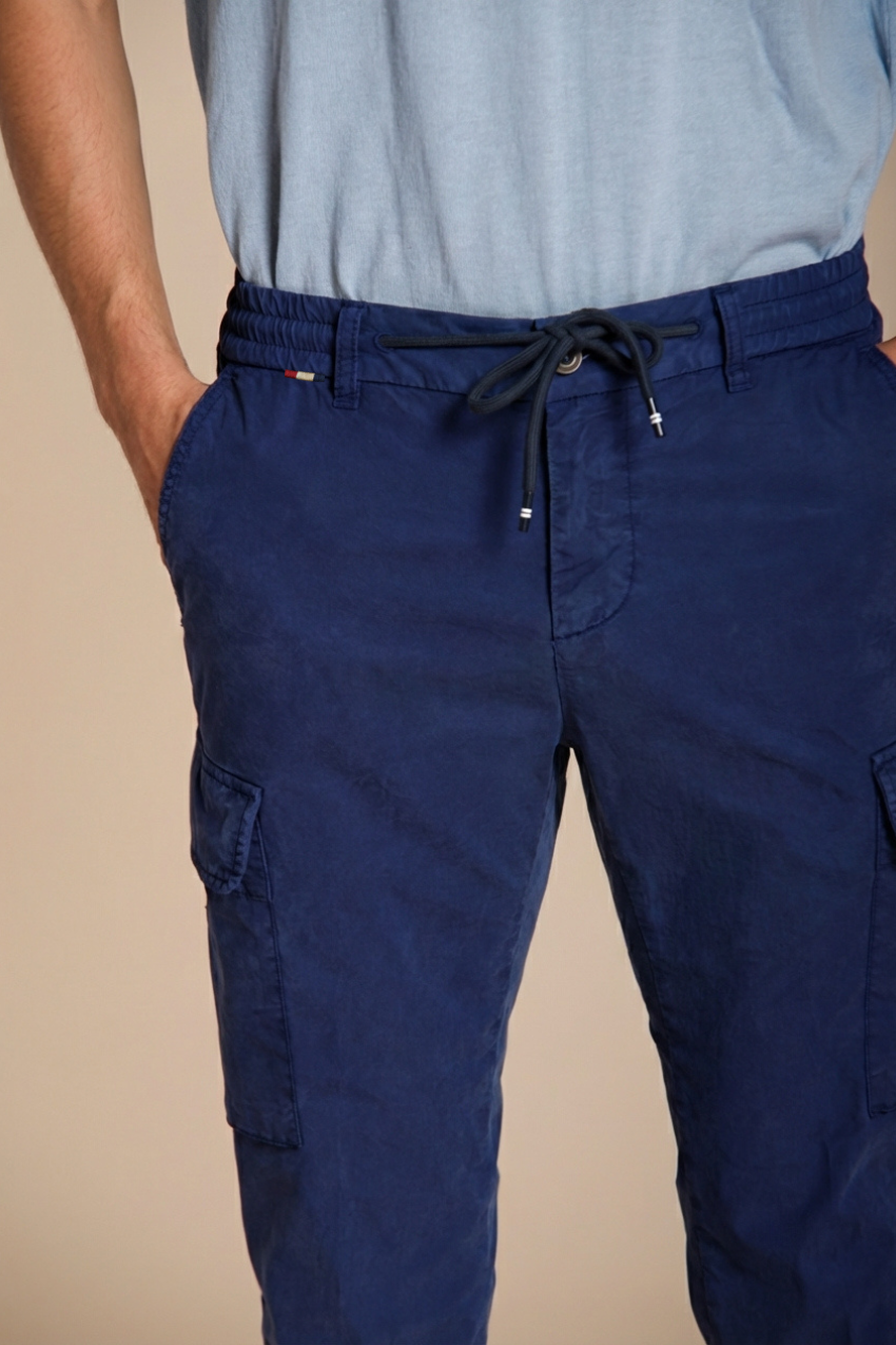 Chile Jogger pantalone cargo uomo in tela paracadute lyocell e cotone extra slim fit