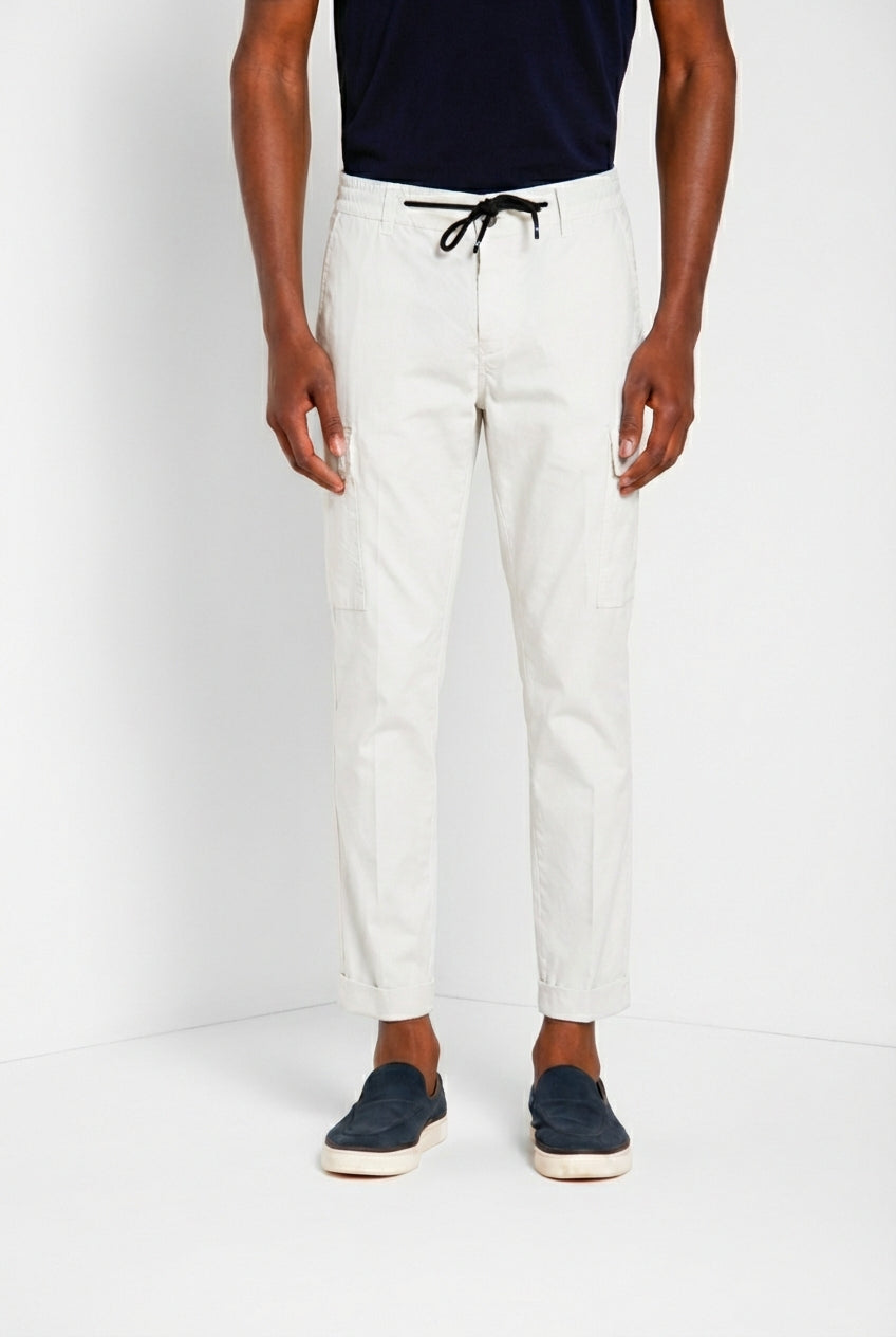 Chile Jogger pantalón cargo hombre en tela de paracaídas lyocell y algodón extra slim fit