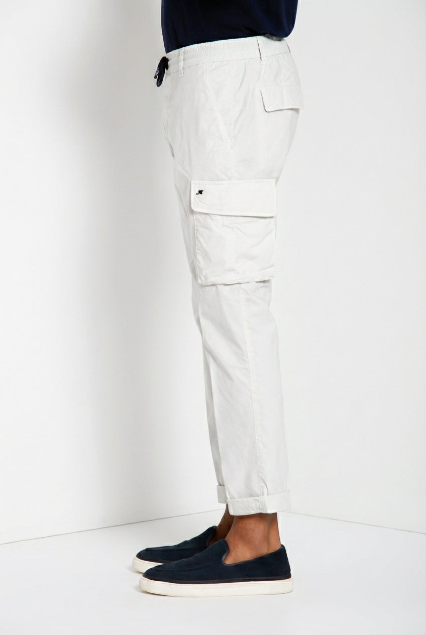 Chile Jogger pantalón cargo hombre en tela de paracaídas lyocell y algodón extra slim fit