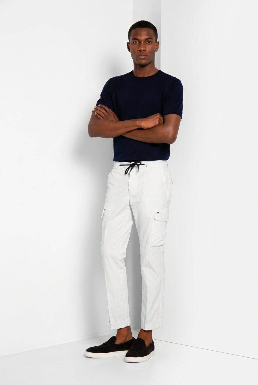 Chile Jogger pantalón cargo hombre en tela de paracaídas lyocell y algodón extra slim fit