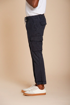 Chile Jogger men's cargo pants in lyocell and cotton parachute canvas extra slim fit