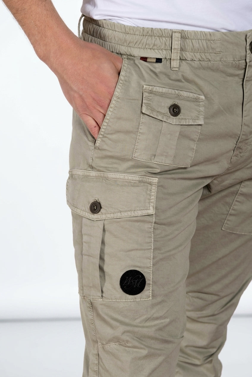 George Coolpocket Hose Cargo Jogger Herren aus Stretch-Gabardine Logo Edition carrot fit ①