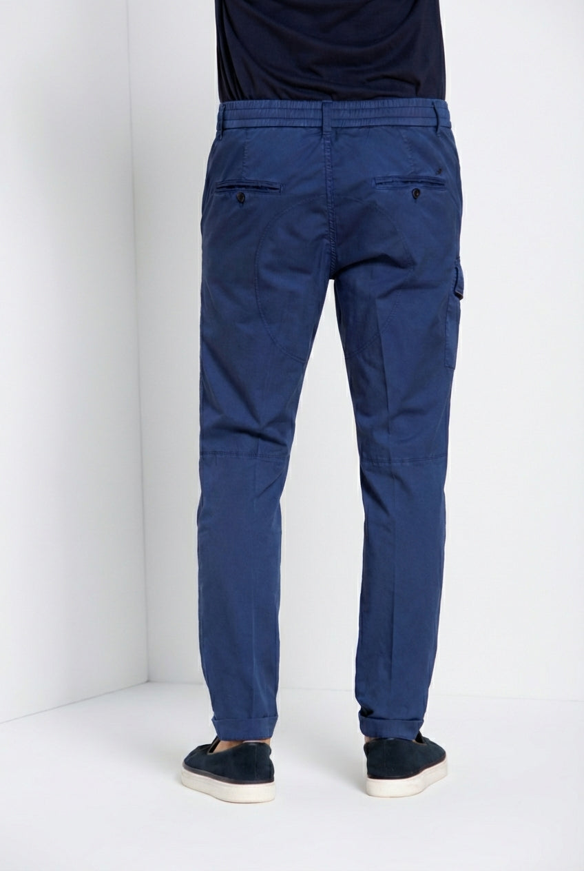 George Coolpocket men's cargo jogger pants in stretch gabardine Logo Edition carrot fit ①