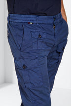 George Coolpocket men's cargo jogger pants in stretch gabardine Logo Edition carrot fit ①