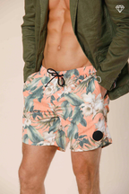Versilia Beach Herren Badeanzug aus Polyester mit Blumenmuster rose regular fit ①