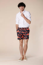 immagine 2 di costume da mare uomo in poliestere pattern camou fluo modello Versilia Beach colore arancio di mason's