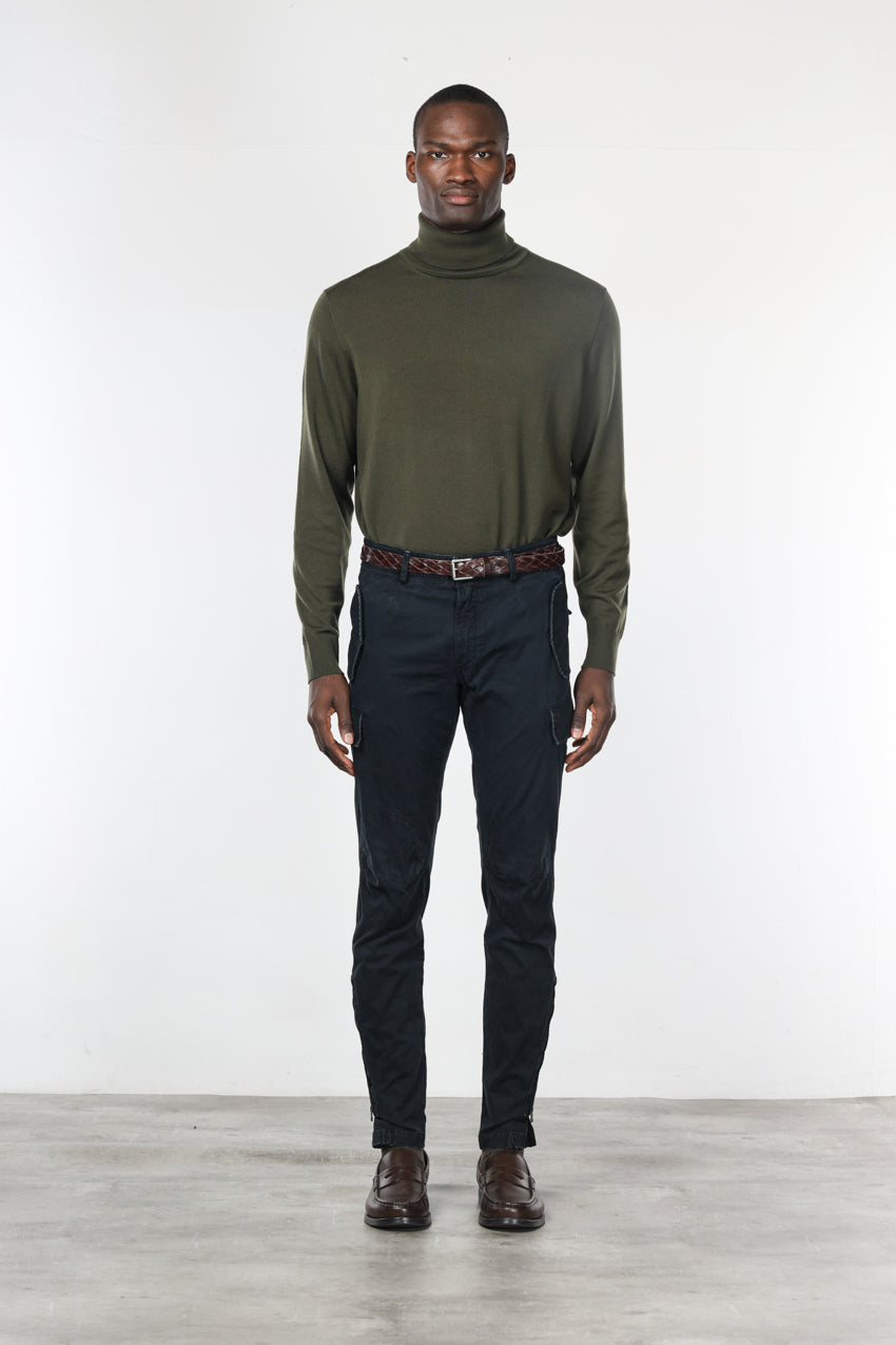 Bolivia pantalone cargo uomo in gabardina regular fit