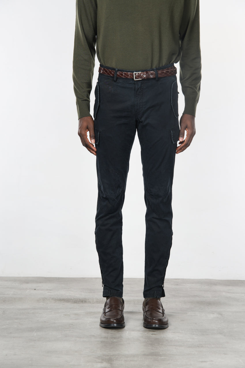 Bolivia pantalone cargo uomo in gabardina regular fit