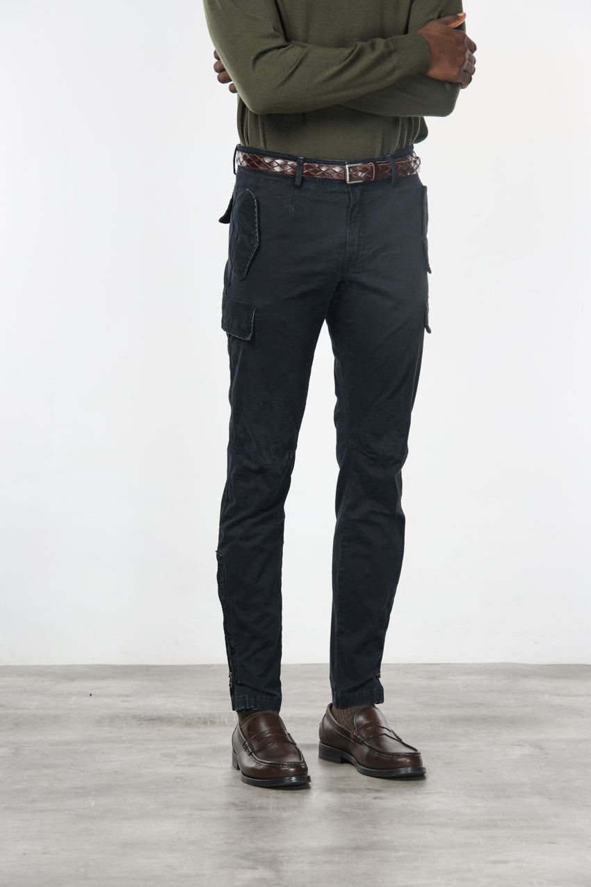 Bolivia pantalone cargo uomo in gabardina regular fit