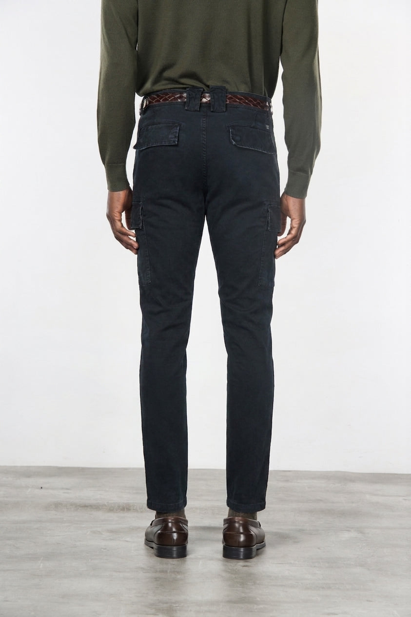 Bolivia pantalone cargo uomo in gabardina regular fit