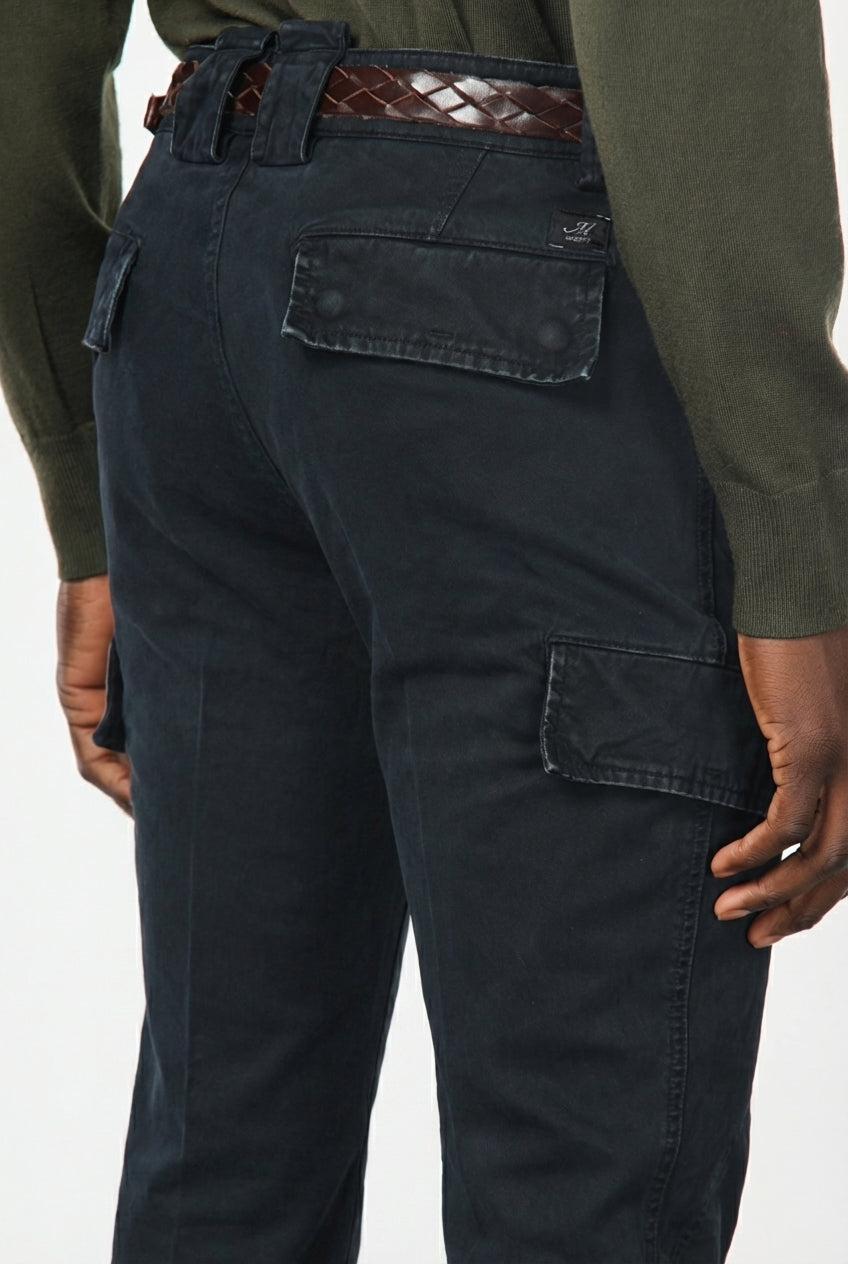 Bolivia pantalone cargo uomo in gabardina regular fit