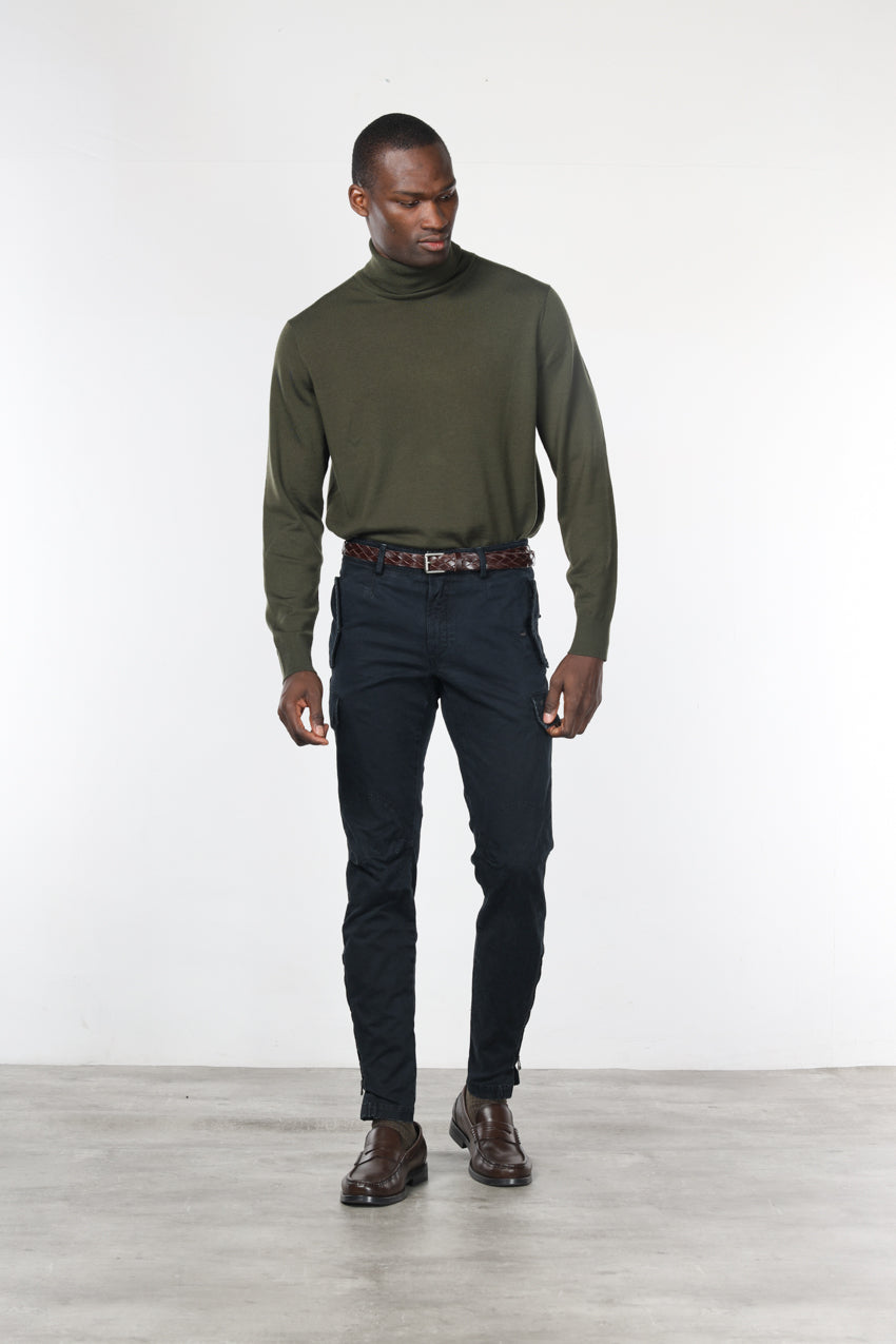 Bolivia pantalone cargo uomo in gabardina regular fit