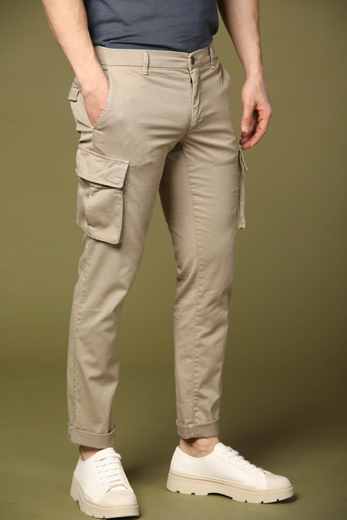 Image 2 of men's Chile City model cargo pants in light stucco, regular fit by Mason's