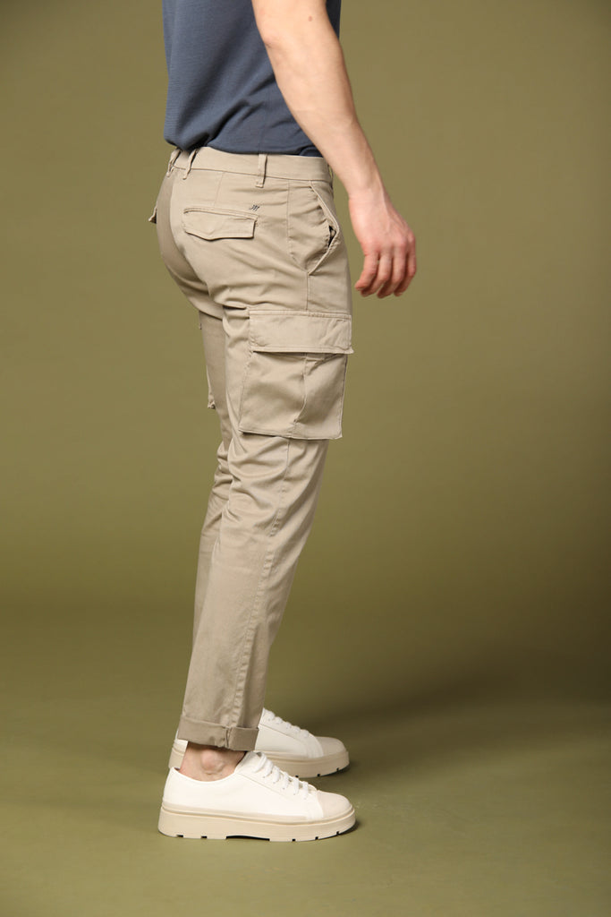 Image 5 of men's Chile City model cargo pants in light stucco, regular fit by Mason's