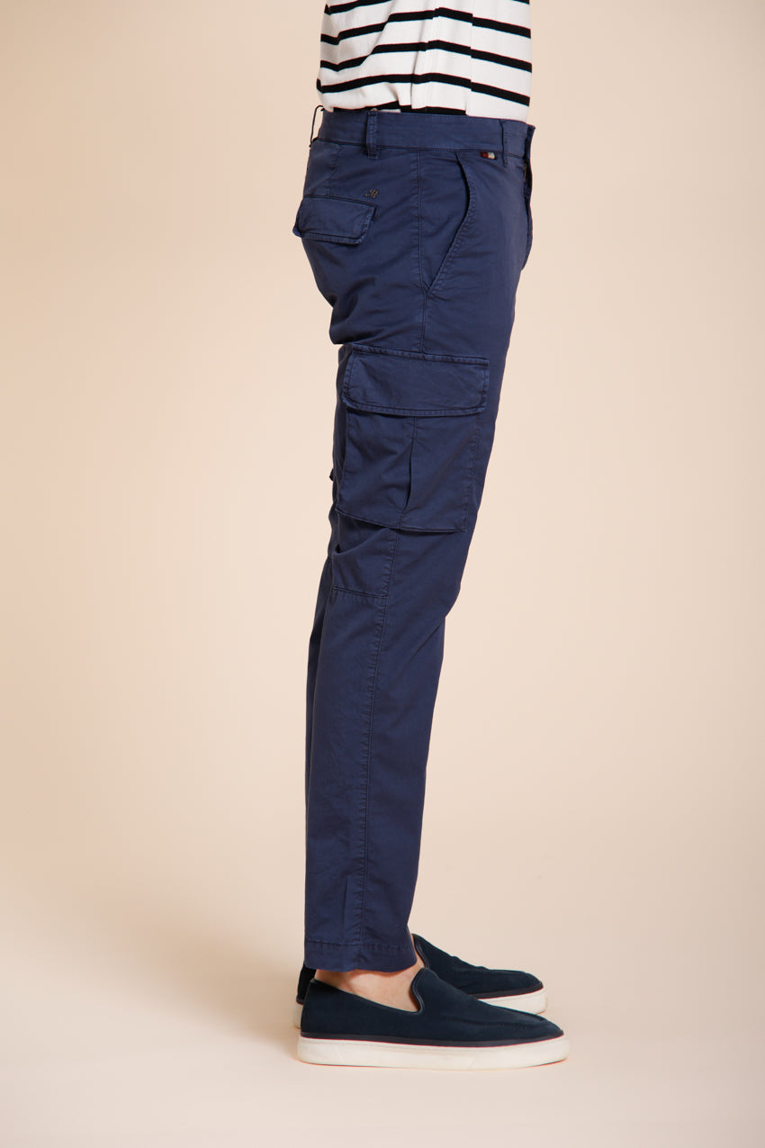 Chile pantalone cargo uomo in gabardina stretch regular fit