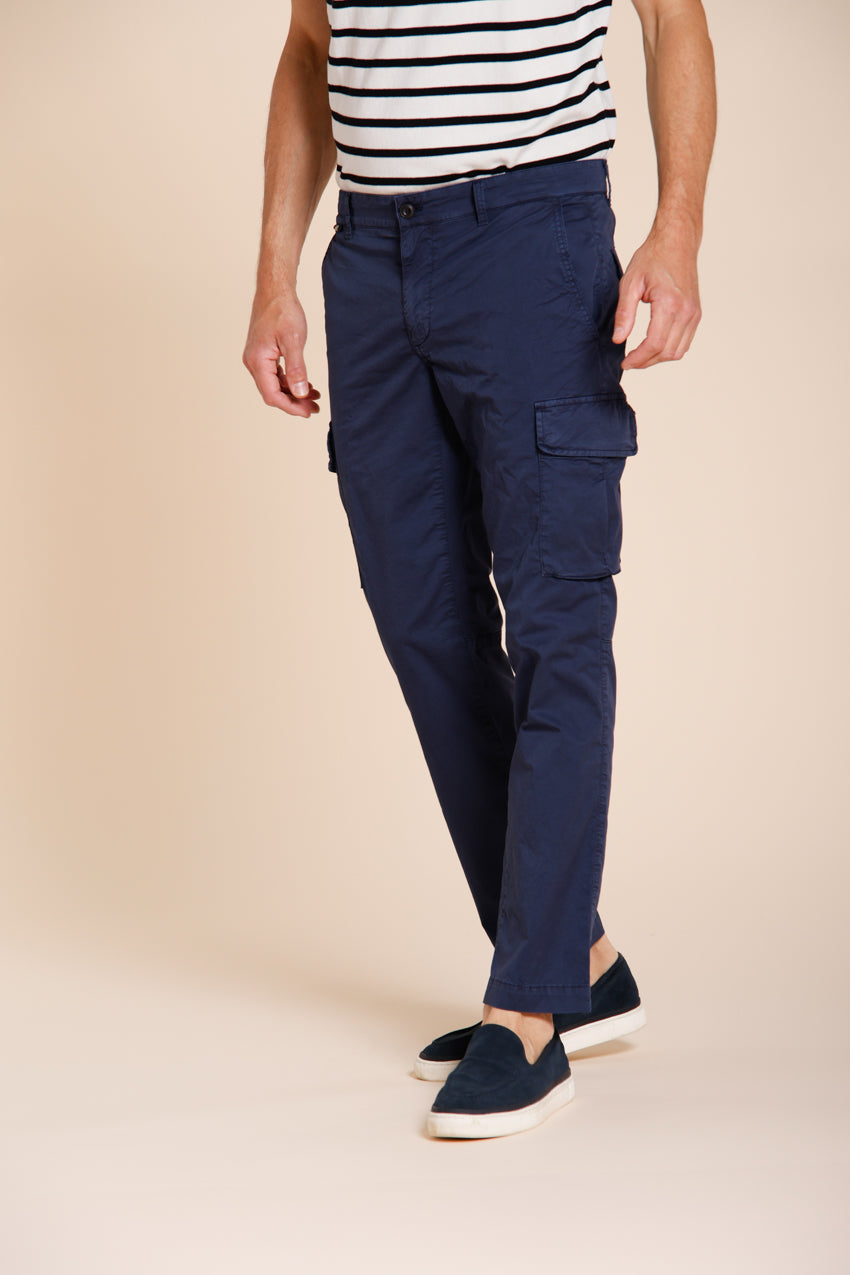 Chile pantalone cargo uomo in gabardina stretch regular fit
