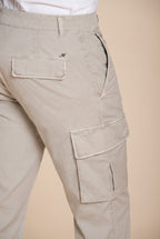 Chile pantalone cargo uomo in gabardina stretch regular fit