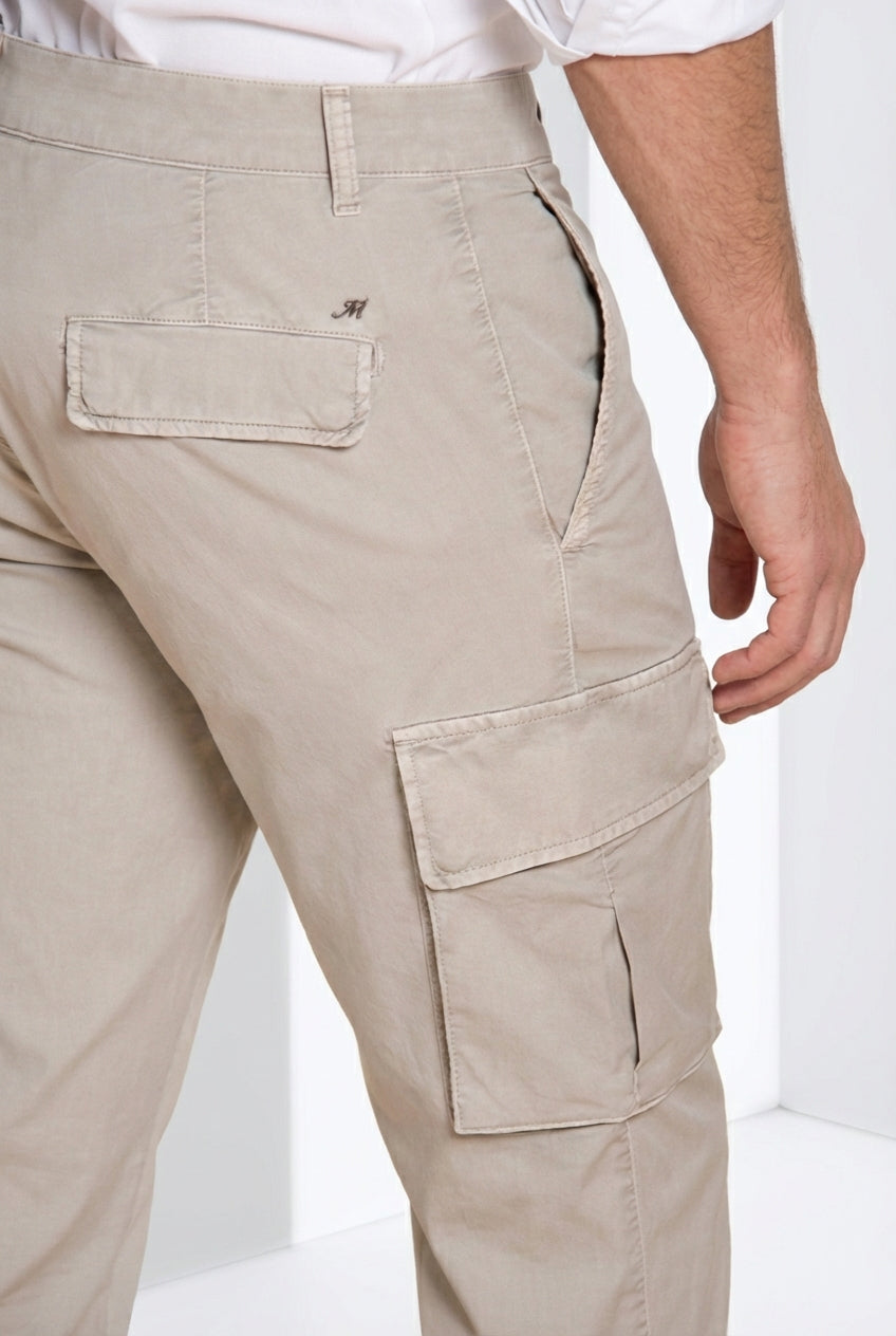Chile pantalone cargo uomo in gabardina stretch regular fit