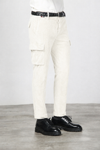Chile pantalone cargo uomo in velluto a costa larga regular fit