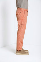 Chile delamere men's cargo pants in twill linen and cotton regular fit