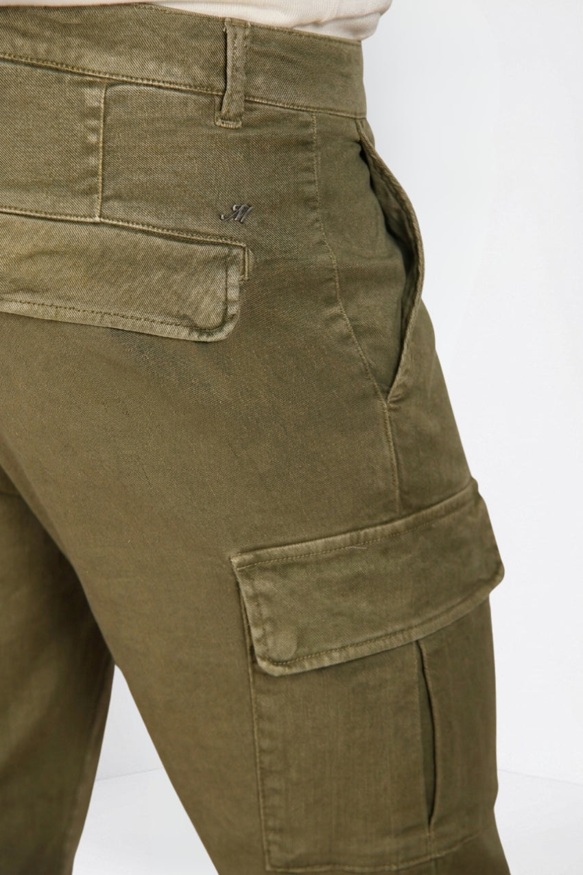 Chile delamere pantalón cargo hombre en twill lino y algodón regular fit