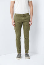 Chile delamere pantalón cargo hombre en twill lino y algodón regular fit