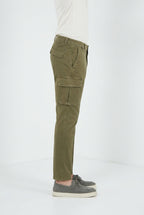 Chile delamere pantalón cargo hombre en twill lino y algodón regular fit
