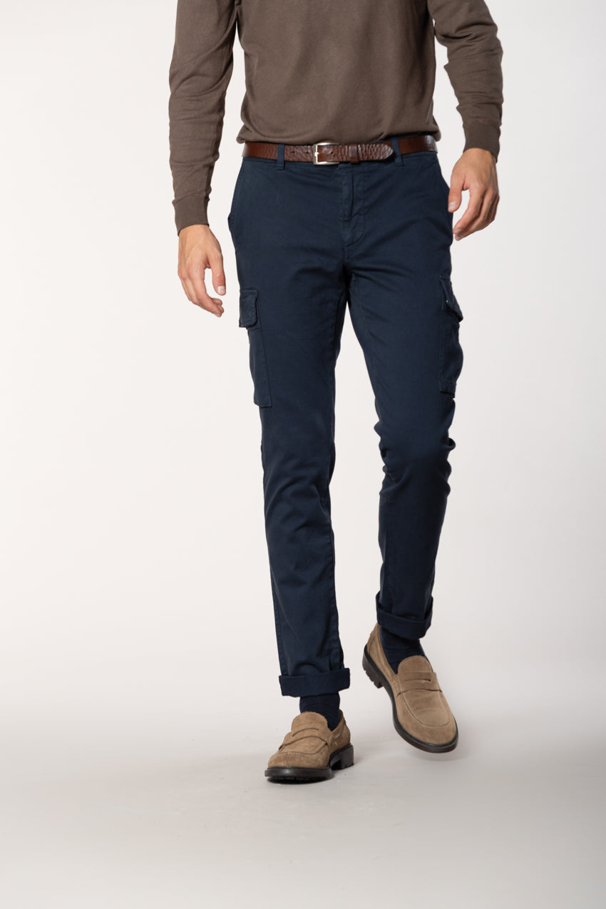 Chile pantalone cargo in gabardina stretch regular fit
