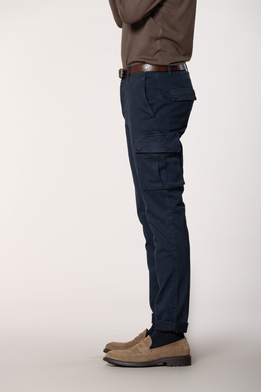 Chile pantalone cargo in gabardina stretch regular fit
