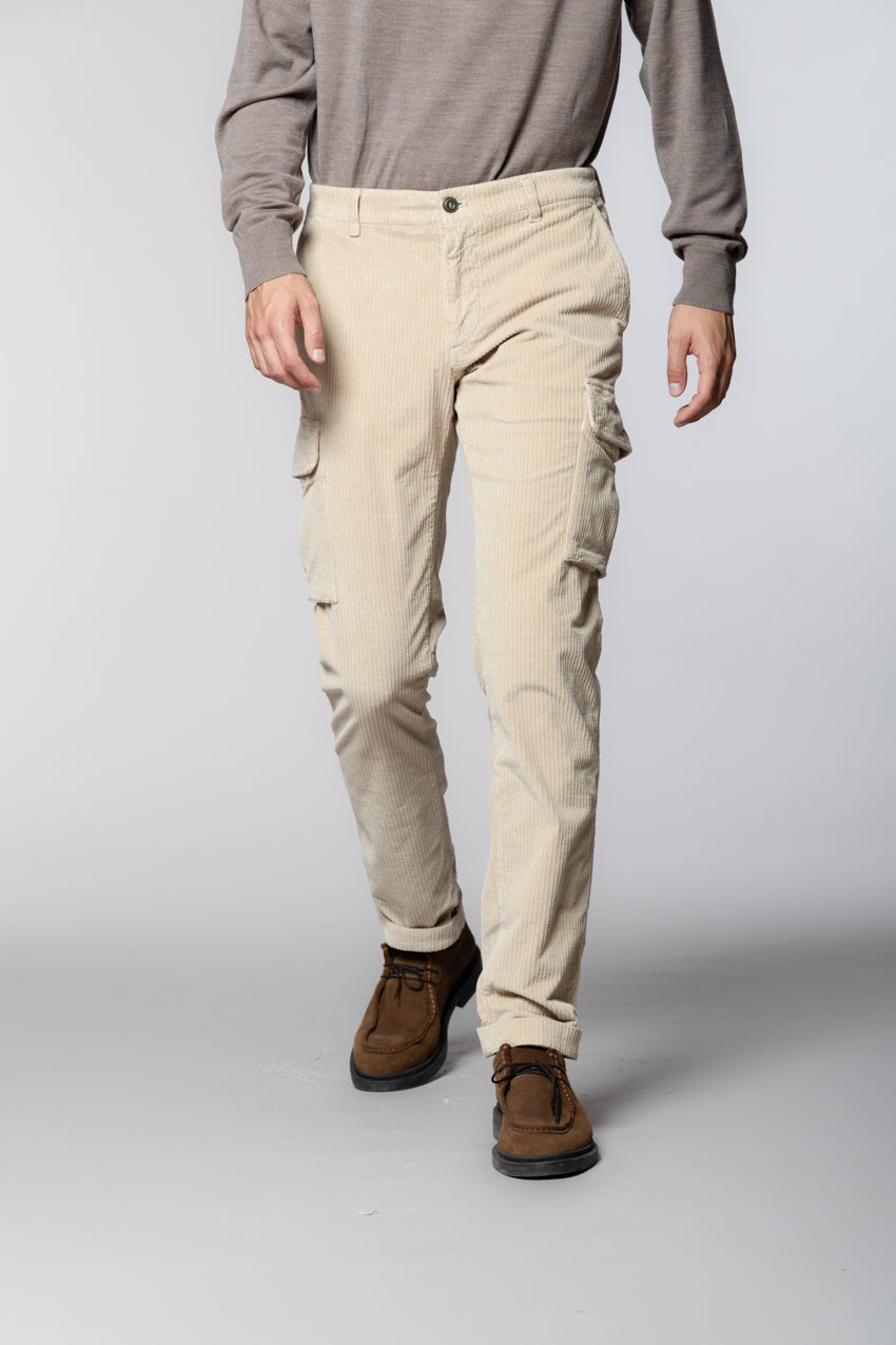 Chile pantalón cargo en pana de canal francés regular fit