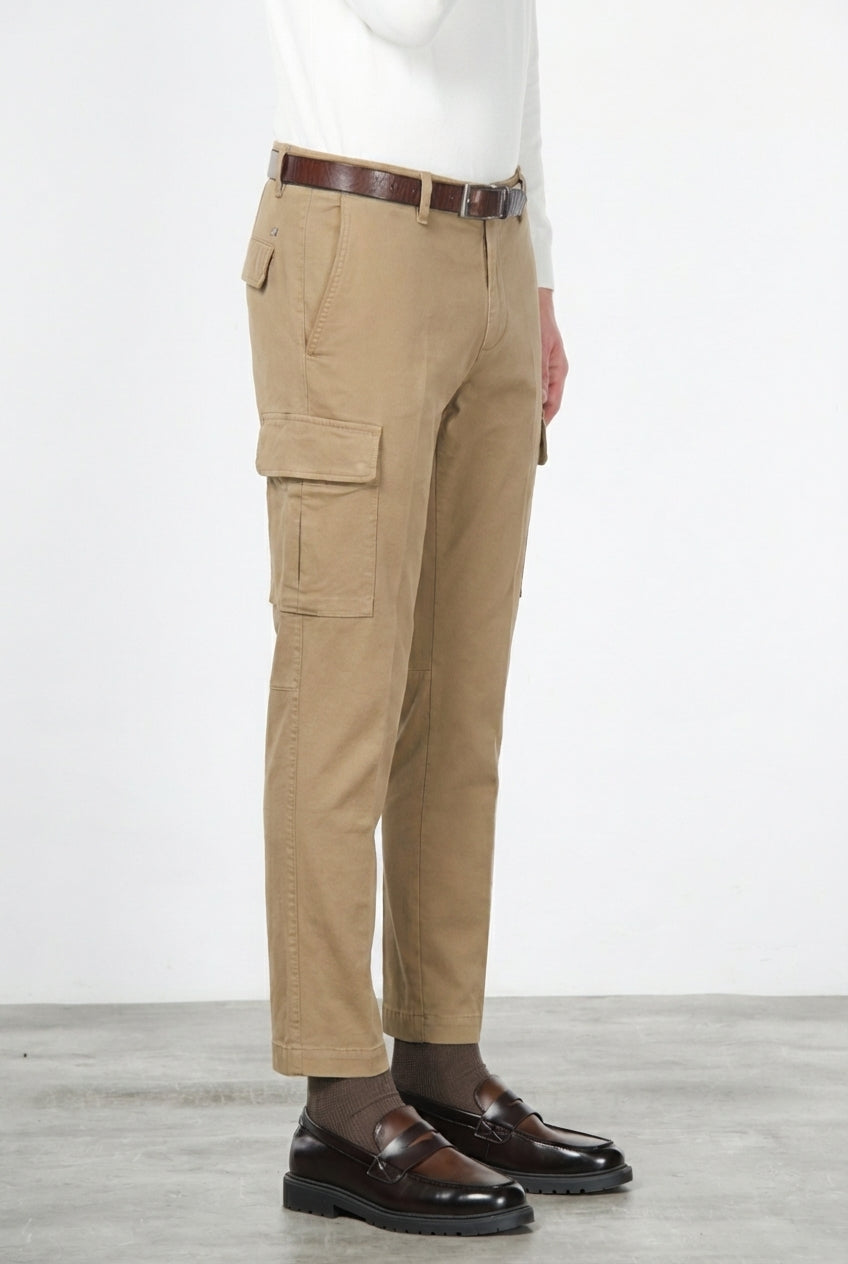  Chile pantalón cargo hombre en algodón stretch con trama diagonal, regular fit