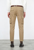  Chile pantalón cargo hombre en algodón stretch con trama diagonal, regular fit