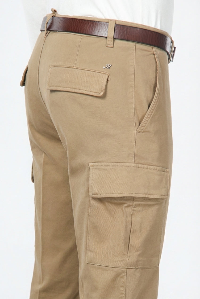  Chile pantalón cargo hombre en algodón stretch con trama diagonal, regular fit