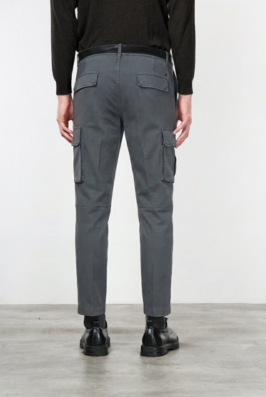 Chile pantalón cargo hombre en algodón stretch con trama diagonal, regular fit