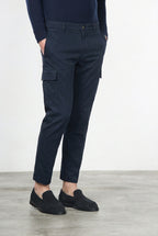 Chile pantalón cargo de hombre en algodón stretch con trama diagonal, regular fit