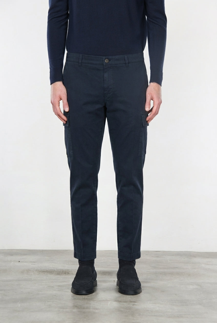 Chile pantalón cargo de hombre en algodón stretch con trama diagonal, regular fit