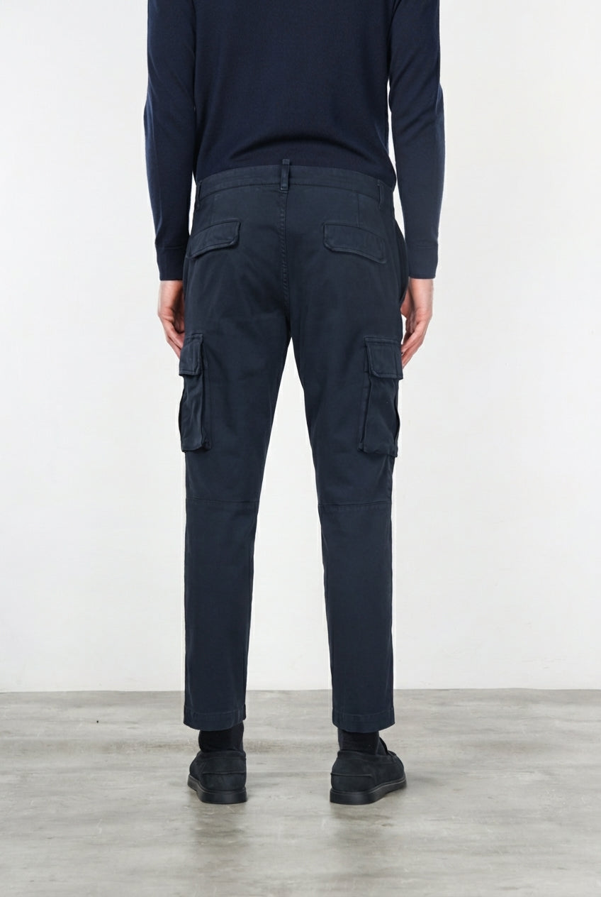Chile pantalón cargo de hombre en algodón stretch con trama diagonal, regular fit